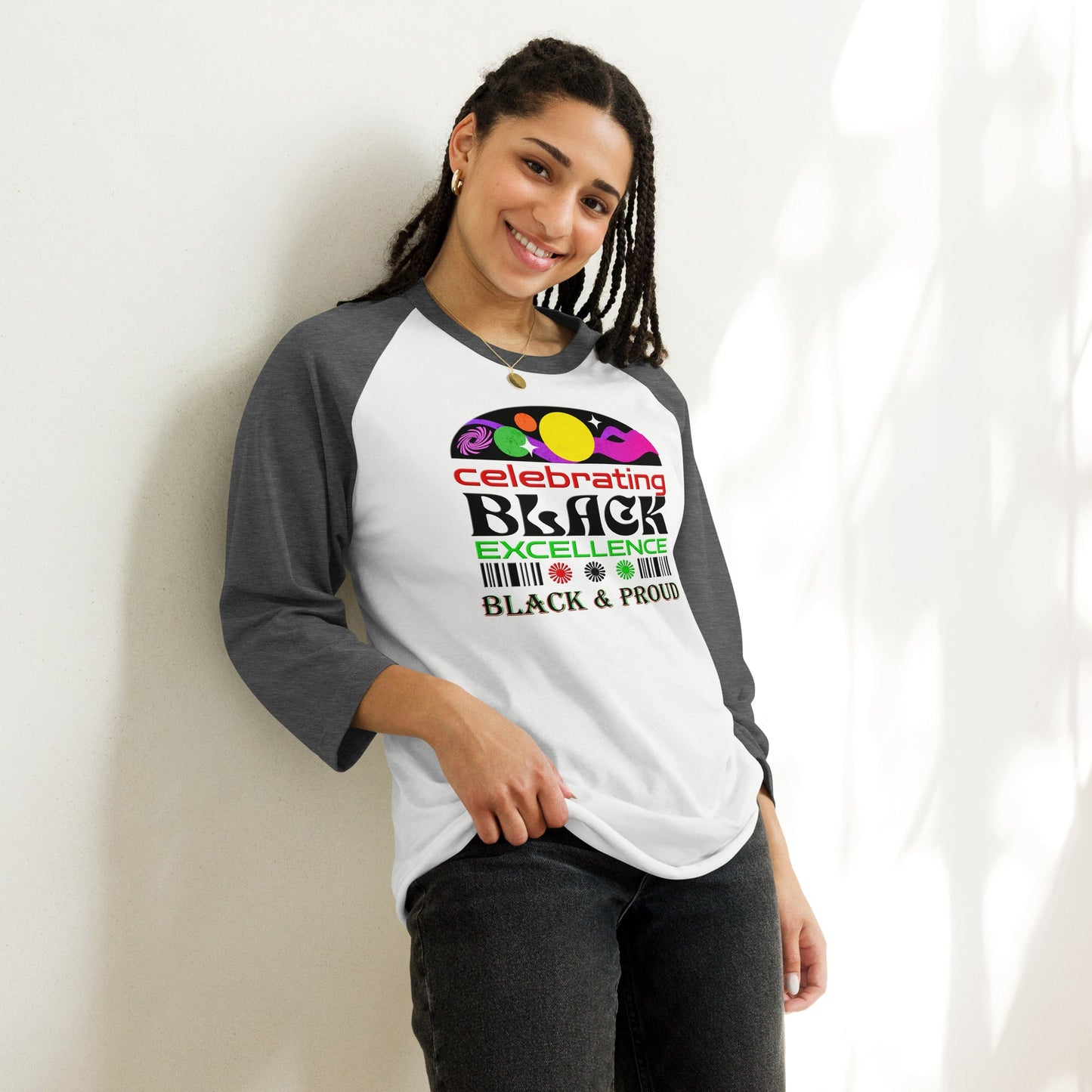 Black Excellence | Power, Pride, and Perseverance - Premium Baseball Jersey - Lil Guy Stuff