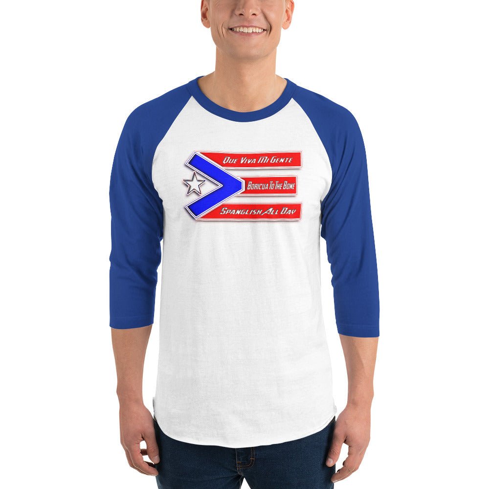 Puerto Rican Power | The Ultimate Puerto Rican Flag Raglan Tee - Lil Guy Stuff