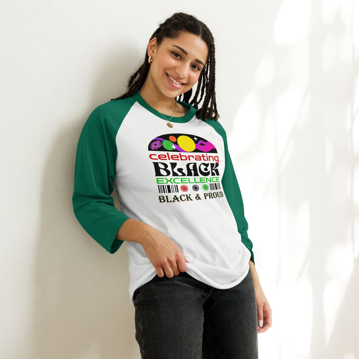 Black Excellence | Power, Pride, and Perseverance - Premium Baseball Jersey - Lil Guy Stuff