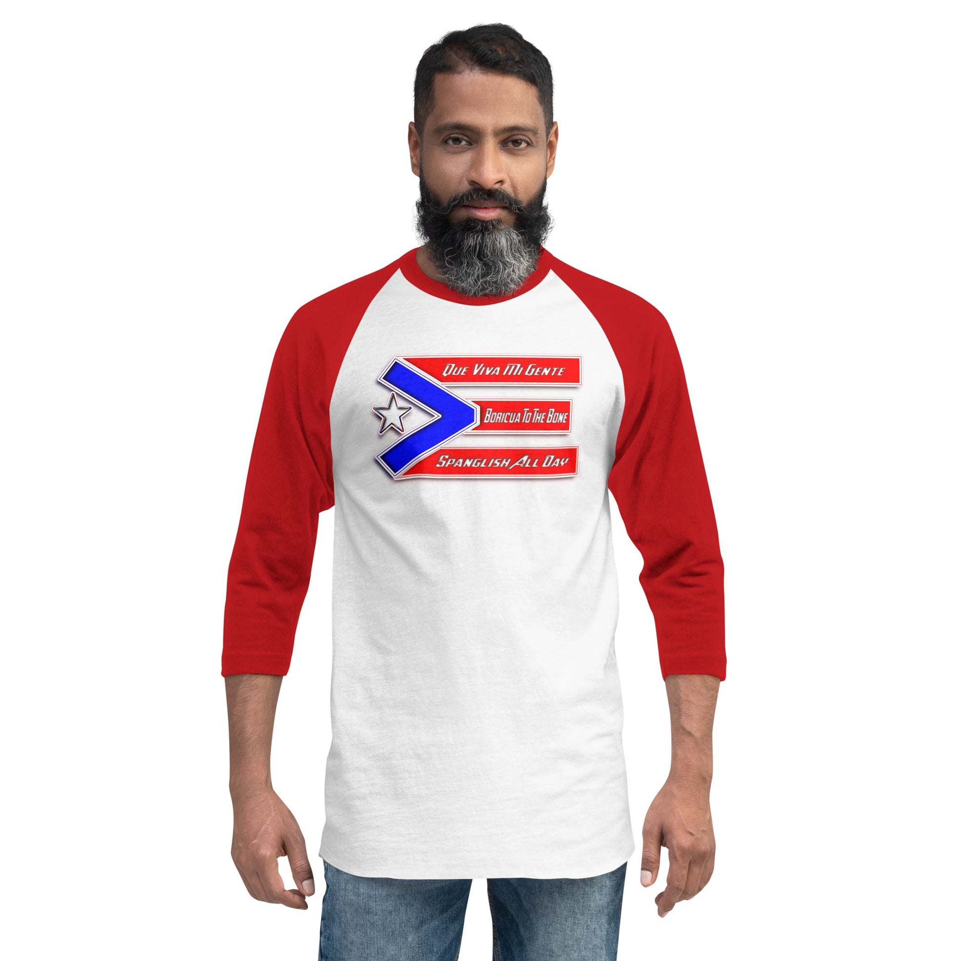 Puerto Rican Power | The Ultimate Puerto Rican Flag Raglan Tee - Lil Guy Stuff